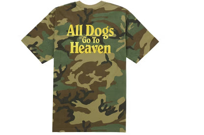 Supreme All Dogs Go To Heaven Tee Woodland Camo