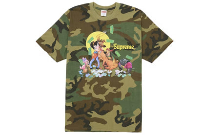 Supreme All Dogs Go To Heaven Tee Woodland Camo