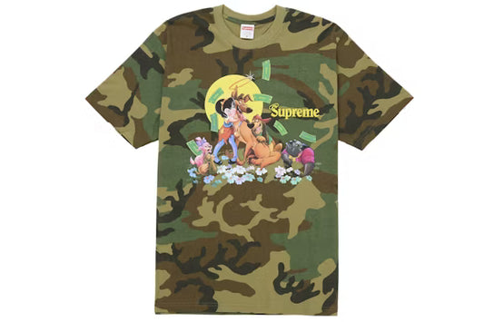 Supreme All Dogs Go To Heaven Tee Woodland Camo