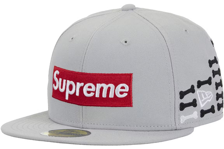 Supreme Bones Box Logo New Era Grey