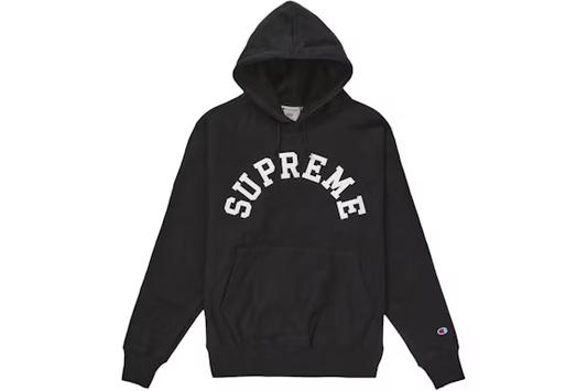 Supreme x Champion Hooded Sweatshirt Black