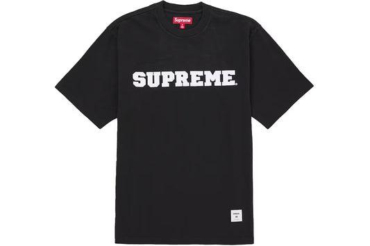 Supreme Collegiate Appliqué S/S Top Black