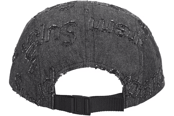 Supreme Lasered Denim Camp Cap Black