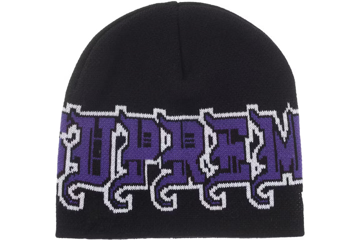 Supreme New Era Outline Beanie Black