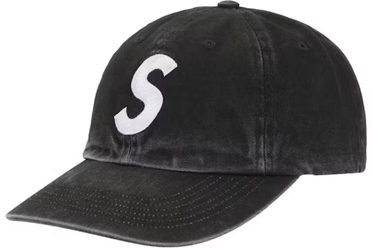 Supreme Pigment Coated 2-Tone S Logo 6-Panel Black
