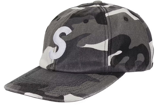 Supreme Pigment Coated Canvas S Logo 6-Panel Snow Camo