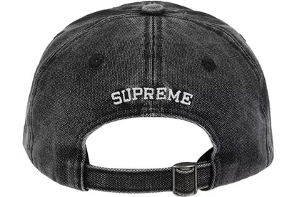 Supreme Pigment Coated S Logo 6-Panel Cap (SS26) Black