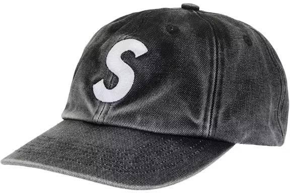 Supreme Pigment Coated S Logo 6-Panel Cap (SS26) Black