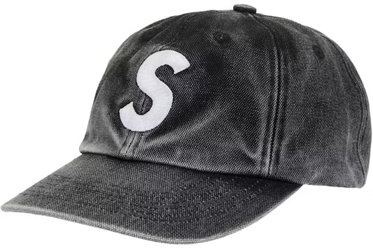 Supreme Pigment Coated S Logo 6-Panel Cap (SS26) Black