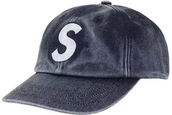 Supreme Pigment Coated S Logo 6-Panel Cap (SS26) Navy