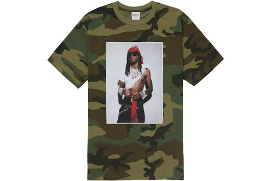 Supreme Playboi Carti Tee Woodland Camo