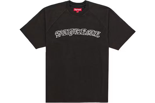 Supreme Rhinestone Raglan S/S Top Black