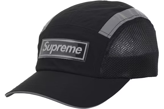 Supreme Side Mesh Camp Cap Black