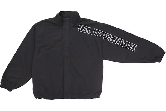 Supreme Spellout Embroidered Ripstop Track Jacket Black