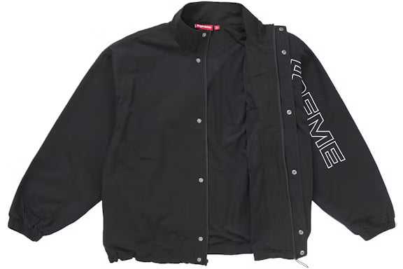 Supreme Spellout Embroidered Ripstop Track Jacket Black