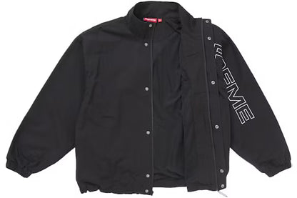 Supreme Spellout Embroidered Ripstop Track Jacket Black