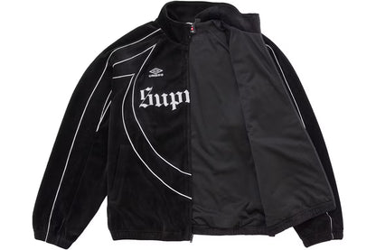 Supreme Umbro Velour Track Jacket Black