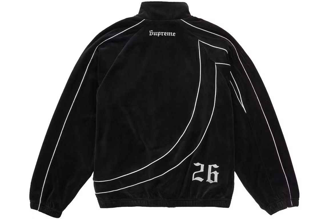 Supreme Umbro Velour Track Jacket Black
