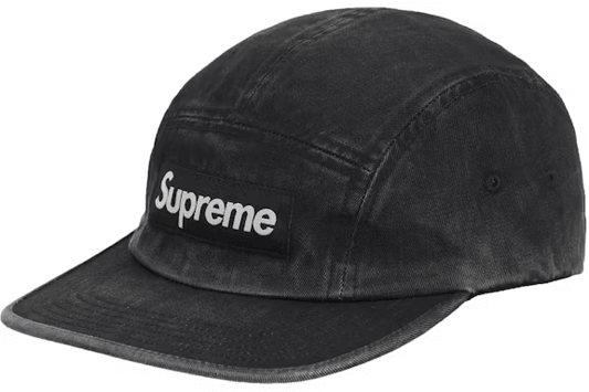 Supreme Washed Chino Twill Camp Cap Black