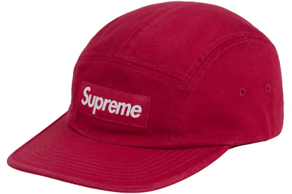 Supreme Washed Chino Twill Camp Cap Red