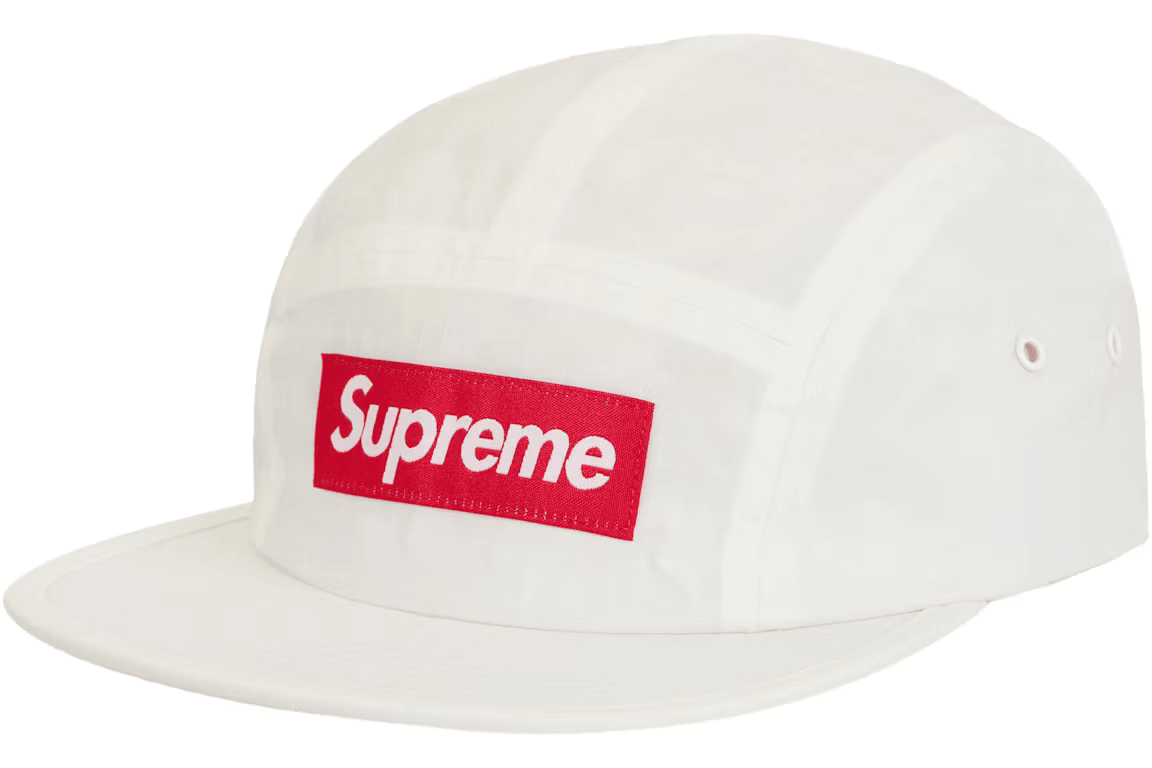 Supreme Waxed Ripstop Camp Cap White