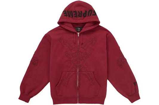 Supreme Y's by Yohji Yamamoto Zip Up Hooded Sweatshirt Red