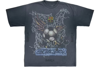 Travis Scott x FC Barcelona Washed Spray Logo Tee