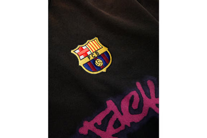 Travis Scott x Nike x FC Barcelona Spray Logo Hoodie Black