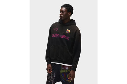 Travis Scott x Nike x FC Barcelona Spray Logo Hoodie Black