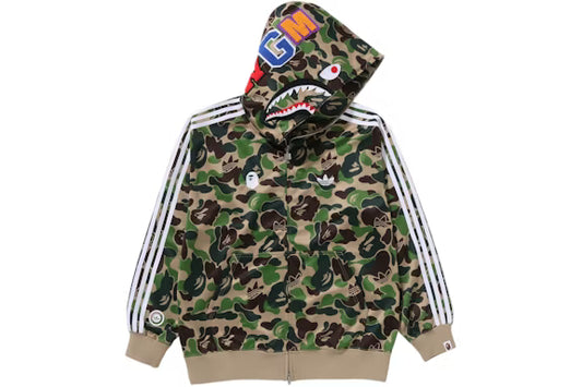 adidas x BAPE Relaxed Fit Track Camo Shark Full Zip Hoodie