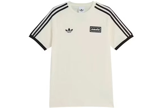 adidas x Oasis Tour 3-Stripes T-Shirt Cream White