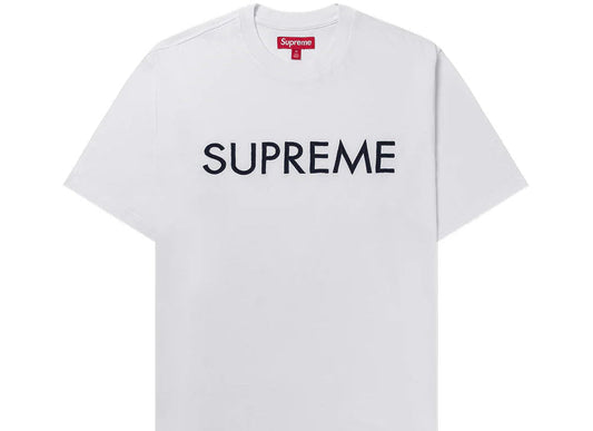 Supreme Tee Capital S/S Top White