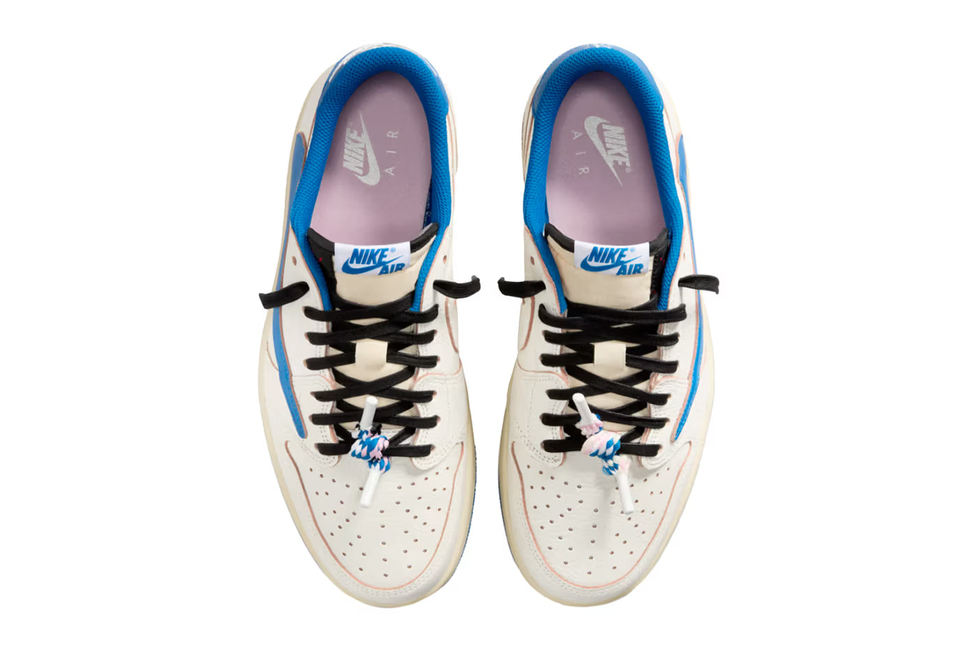 Jordan 1 Low Fragment x Travis Scott Sail Military Blue