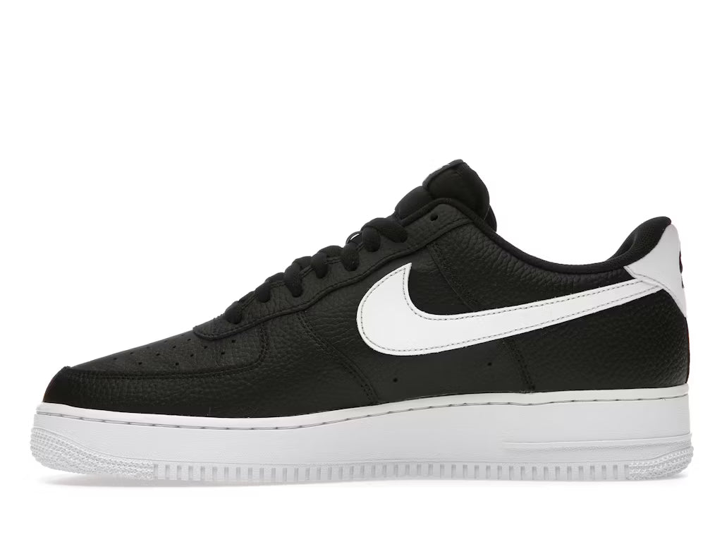 Air force 1 Black White Pebbled Leather