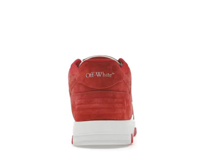 Out of Office Low Brick Red White Suede