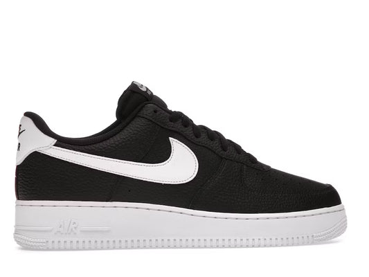 Air force 1 Black White Pebbled Leather